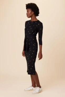 Colombe 3/4 Sleeve Reverie Knit Dress - Positano -Drapsify Sales Store 6054 34 Slv Colombe Positano 2