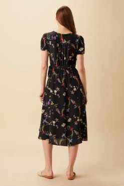 Ellie Washable Silk Dress - Marin Floral -Drapsify Sales Store 7912 Ellie Silk Marin Floral 3