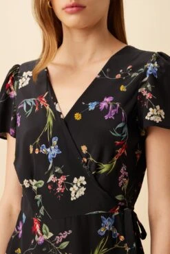 Ellie Washable Silk Dress - Marin Floral -Drapsify Sales Store 7912 Ellie Silk Marin Floral 4