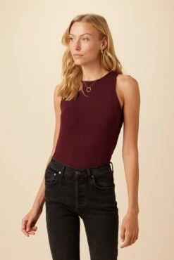 Jillian Dream Rib Tank - Plum - ReAmour