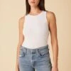 Jillian Dream Rib Tank - White