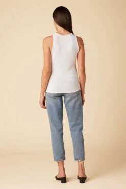 Jillian Dream Rib Tank - White -Drapsify Sales Store 7928 Jillian White 3