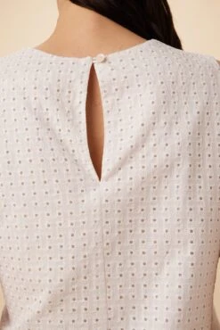 Ryan Upcycled Cotton Top - White -Drapsify Sales Store 7940 Ryan White 5