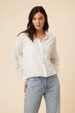 Madison Button Down - White