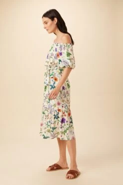 Misha Washable Silk Dress - Stella Floral White -Drapsify Sales Store 7947 Misha Stella White 2