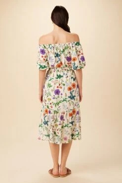 Misha Washable Silk Dress - Stella Floral White -Drapsify Sales Store 7947 Misha Stella White 3