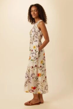 Larsa Washable Silk Dress - Provence Ivory -Drapsify Sales Store 7988 Larsa Provence Ivory 2