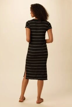 Miley Dream Knit Dress - Havana Stripe Black 6 Miley Dream Knit Dress - Havana Stripe Black -Drapsify Sales Store 8322 Miley Black Havana Stripe 3