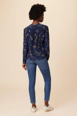 Kaya Washable Silk Blouse - Ana Floral -Drapsify Sales Store 8509R1 Kaya Ana Floral 3
