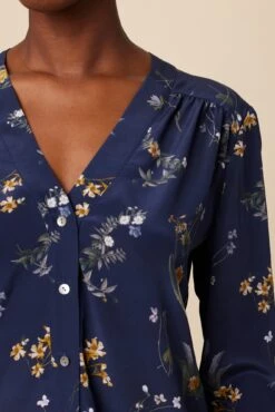 Kaya Washable Silk Blouse - Ana Floral -Drapsify Sales Store 8509R1 Kaya Ana Floral 4