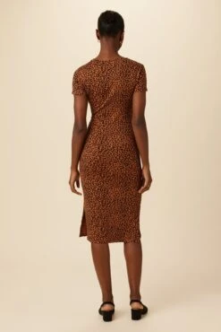 Colombe Reverie Knit Dress - Almond Leopard Print -Drapsify Sales Store 9032 SS Colombe Almond Leopard 3