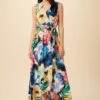 Hanne Washable Silk Maxi Dress - Full Bloom