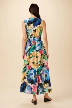 Hanne Washable Silk Maxi Dress - Full Bloom -Drapsify Sales Store 9223 Hanne Full Bloom 3