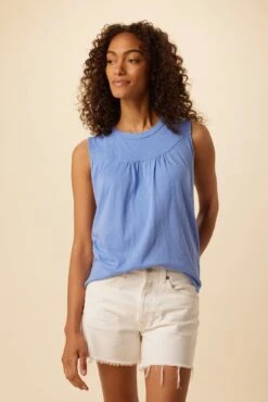 Hartley Reverie Slub Tank - Sky - ReAmour