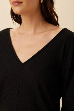 Manette Riviera Rib Top - Black -Drapsify Sales Store 9331 Manette Black 4