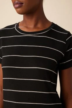 Berkeley Dream Knit Tee - Black Havana Stripe -Drapsify Sales Store 9493 SS Berkeley Black Havana Stripe 4