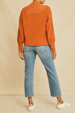 Nadav Luxe Fleece Sweatshirt - Umber -Drapsify Sales Store 9494 Nadav Umber 1824 web 732c95db 4e4e 48aa b9c4 795eab3906b7