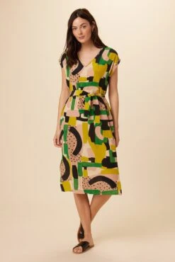 Cindra Washable Silk Midi Dress - Piazza