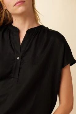 Renata Tencel Blouse - Black -Drapsify Sales Store 9832 Renata Tencel Black 4