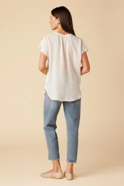 Renata Tencel Blouse - White -Drapsify Sales Store 9832 Renata Tencel White 3