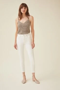 Barlow Scallop Knit Cami -Drapsify Sales Store 9914 BARLOW KNIT OLIVE 0175 web