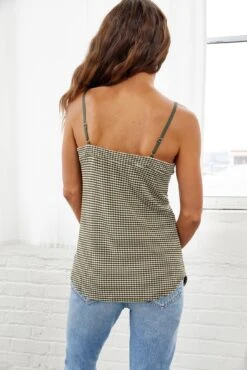 Barlow Scallop Knit Cami -Drapsify Sales Store 9914 Barlow Scallop Olive Natural 0030 web