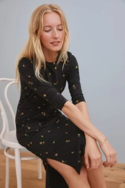 Colombe 3/4 Sleeve Reverie Knit Dress - Positano